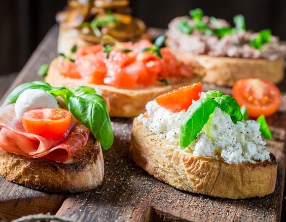 Брускетты на любой вкус: инфографика