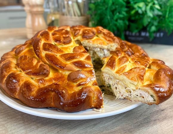 Олег жарит! Царский курник с блинами