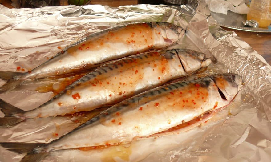 Запеченая  макрель(скумбрия) по-восточному