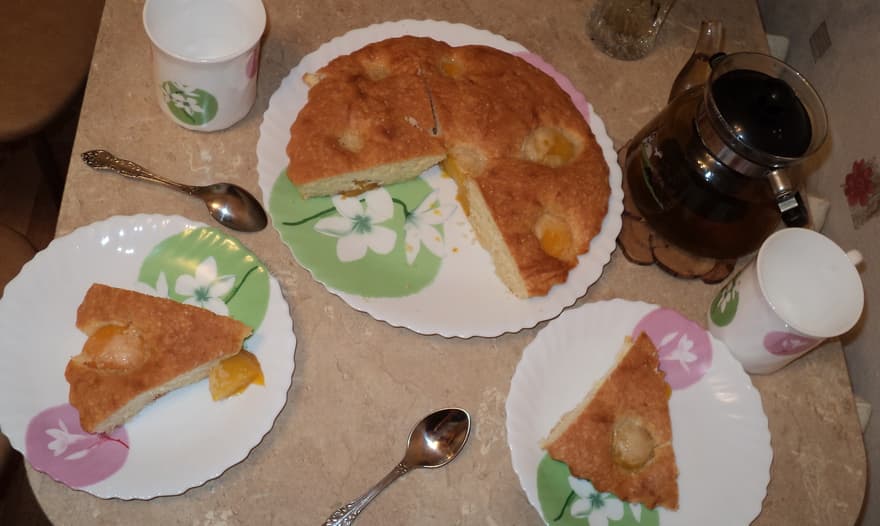 Персиковый пудинг