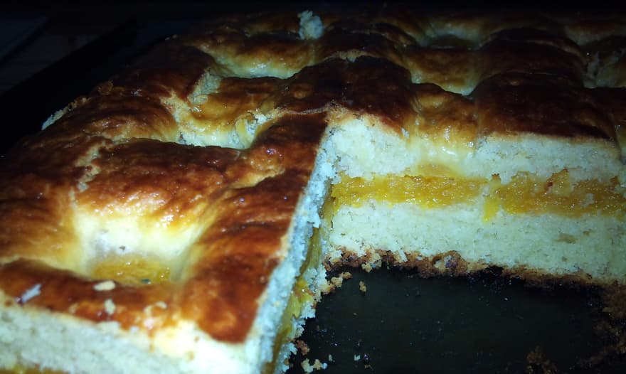 Пирог  с курагой и черносливом.