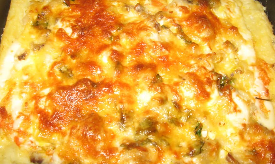 Картофельный пирог с рыбой