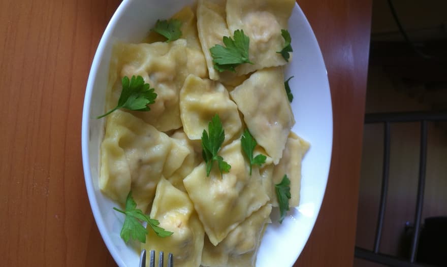 Равиоли с семгой