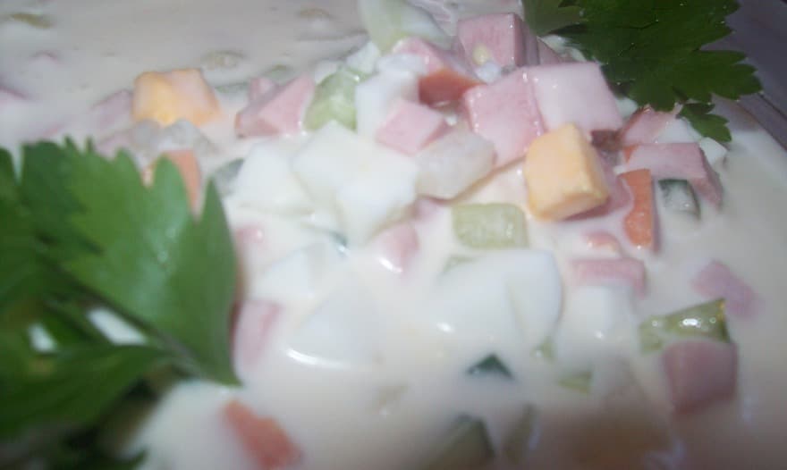 Кефирная окрошка