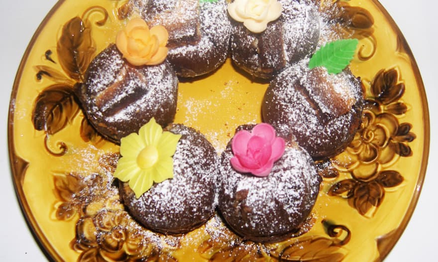  Кофейные маффины с черным и белым шоколадом 