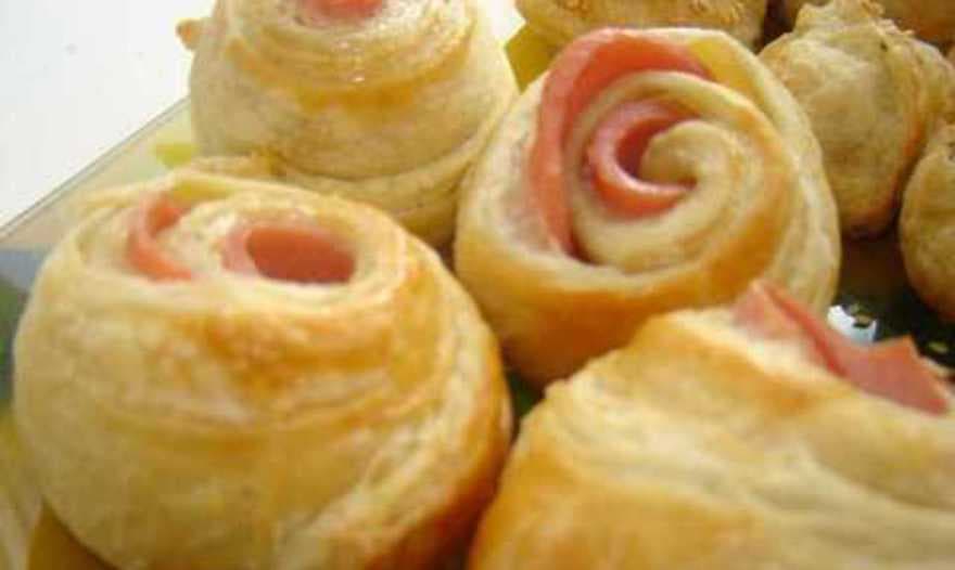 слоенные розочки