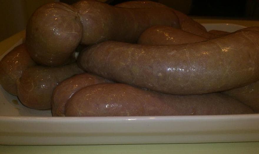 Натуральные куриные колбаски с яблоком