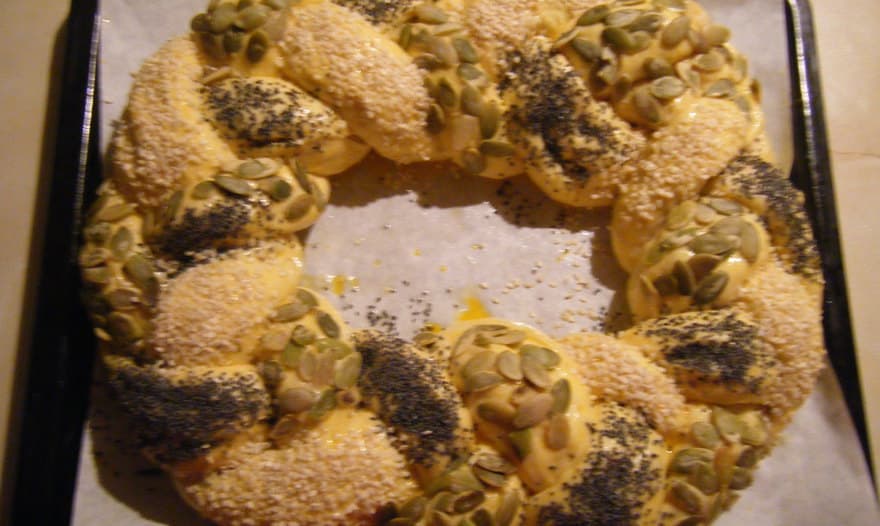 Итальянская пасхальная коса с начинкой