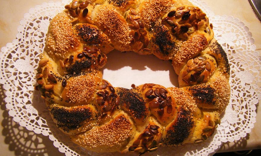 Итальянская пасхальная коса с начинкой