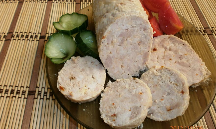 Вареная куриная колбаска(вариант №2)