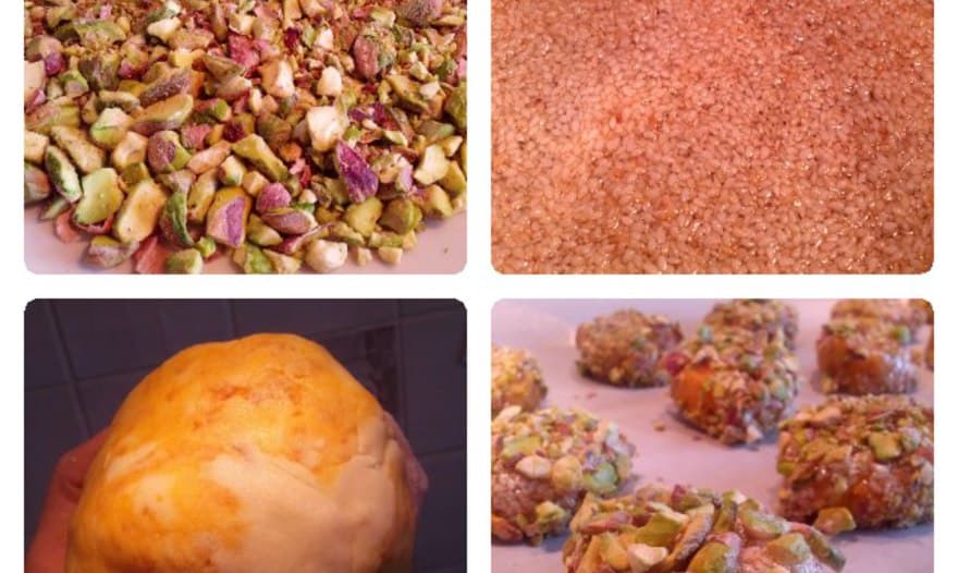 Печенье с курагой, кунжутом и фисташками
