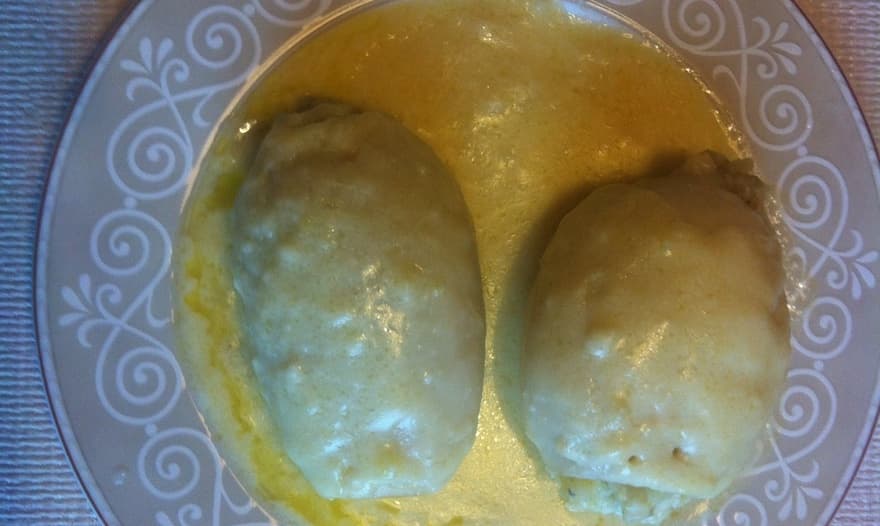 Кальмары, фаршированные рисом и грибами