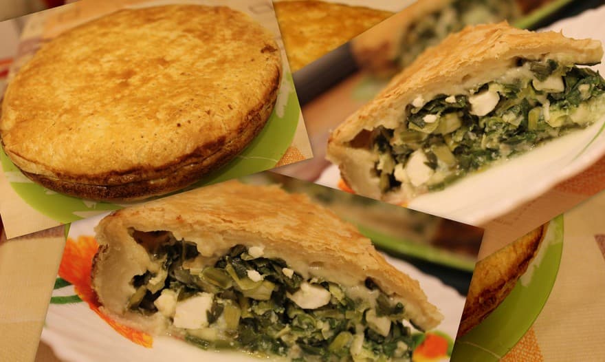 Луковый пирог с козьим сыром и пармезаном