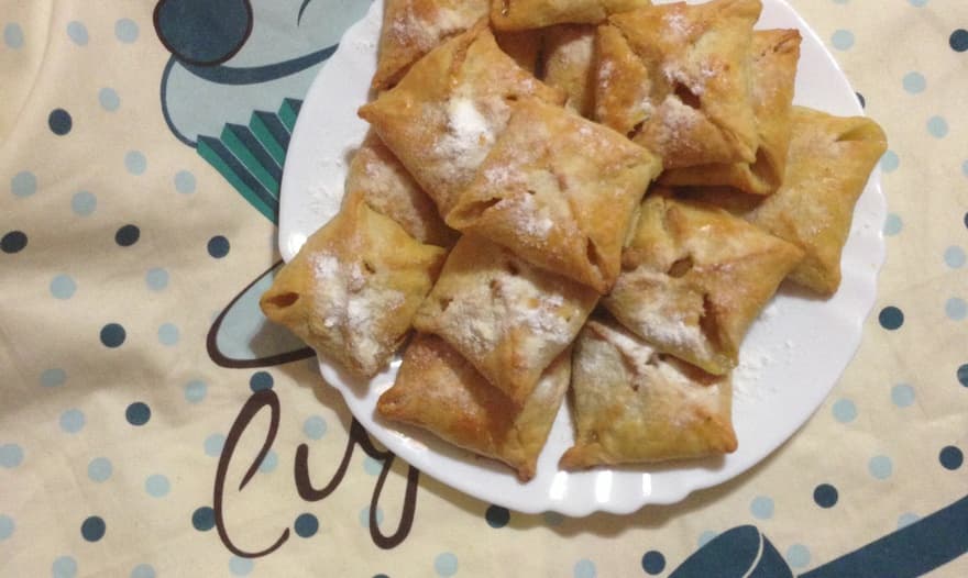 Конвертики с карамельными яблочками