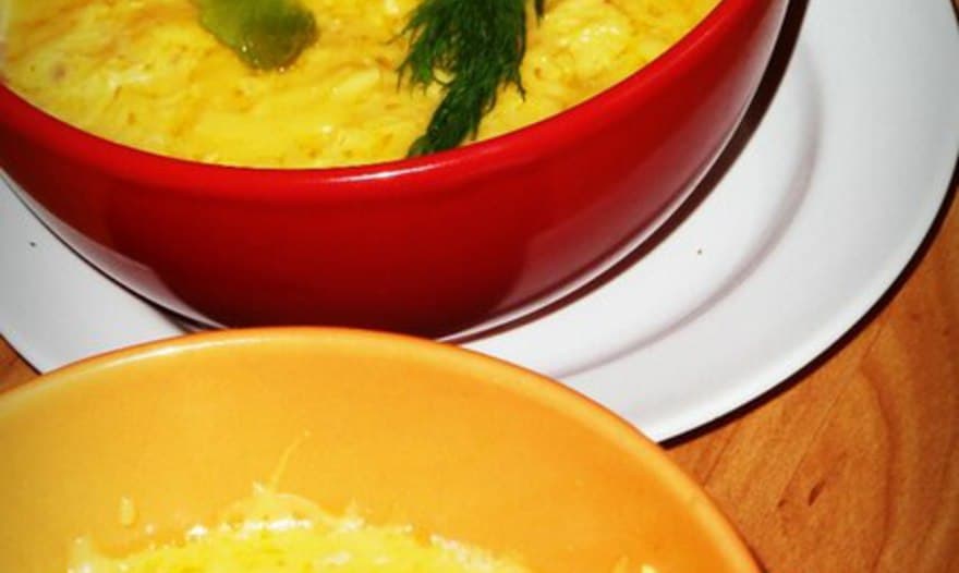 Сливочный жульен с ветчиной и грибами