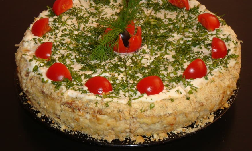 Кабачковый закусочный торт