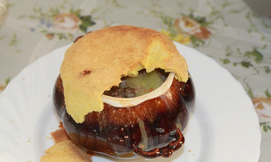 Рагу с куриными сердцами под крышечкой 