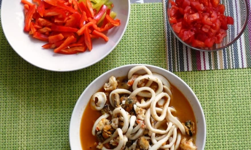 Паэлья с морепродуктами
