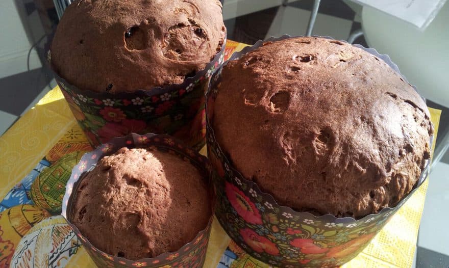 Кулич пасхальный шоколадный