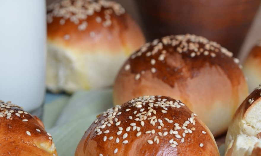 Булочки с кунжутом