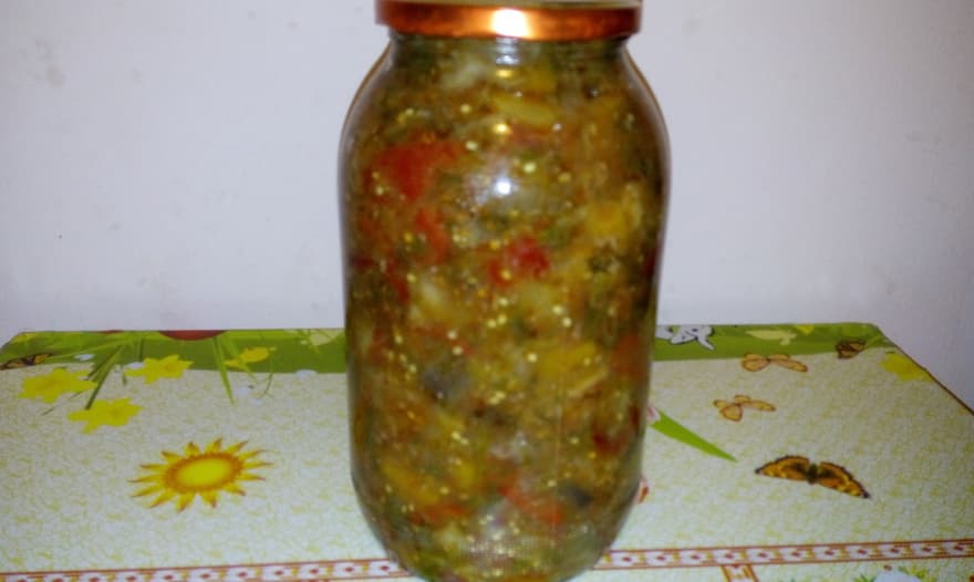 Закуска с баклажанами и тыквой