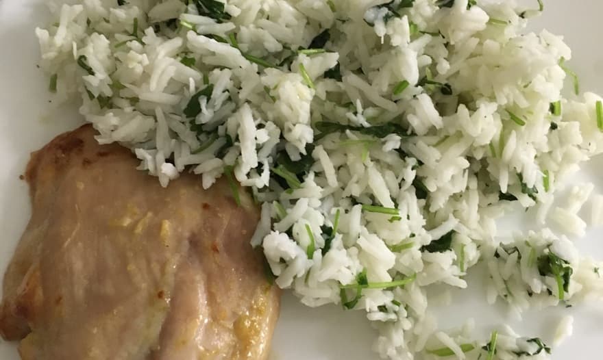Тайские куриные ножки и кокосовый рис