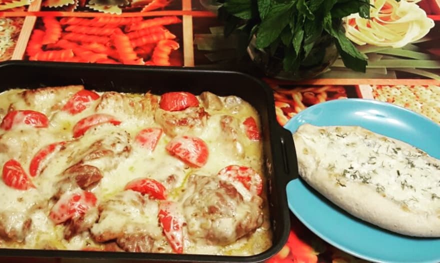 Курица в сливочно-горчичном соусе 