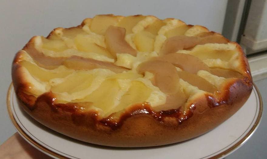 Творожный пирог с яблоками