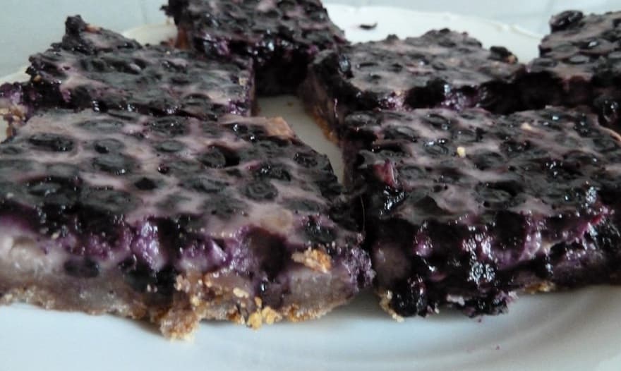 Барс с черникой и лимонным кремом