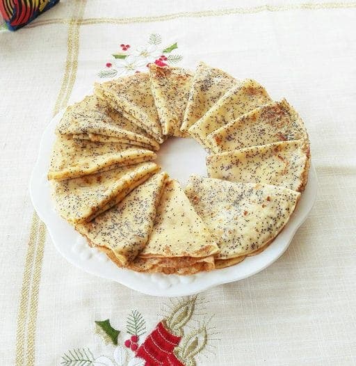 Заварные лимонные блины с маком