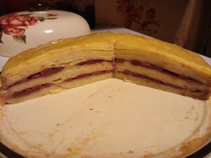 Блинный торт с лимонным кремом