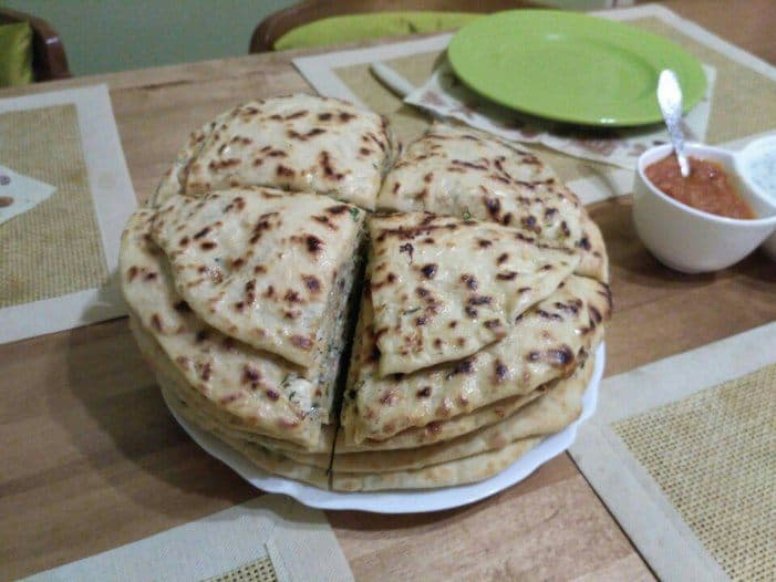 Хычины с зеленью и сыром