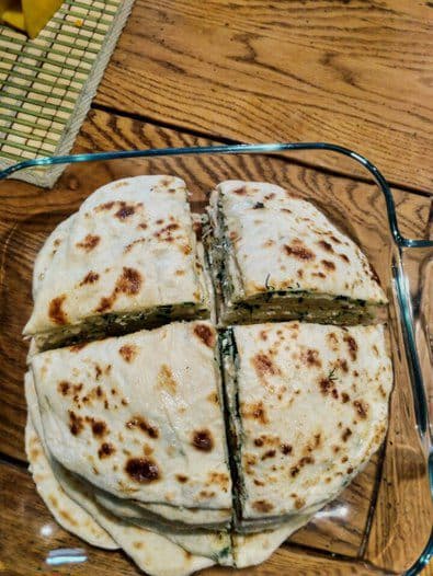 Хычины с зеленью и сыром