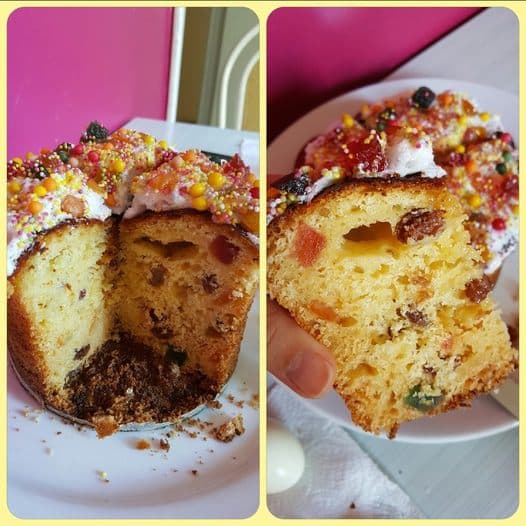 Сочный творожный кулич