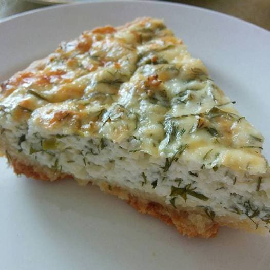 Пирог с сыром и творогом