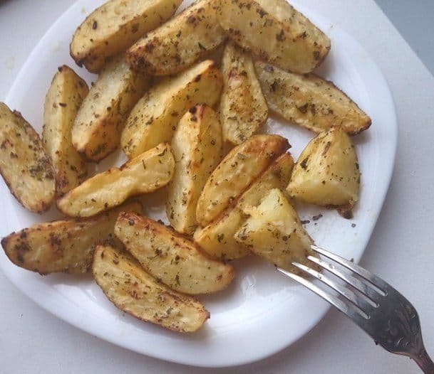 Картошка по-деревенски c грибами