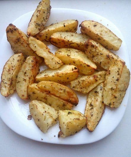 Картошка по-деревенски c грибами