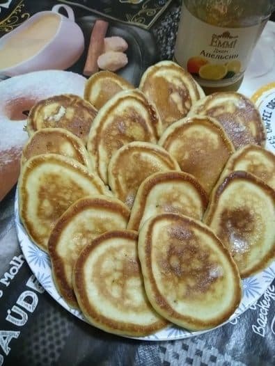 Пышные оладушки на кефире