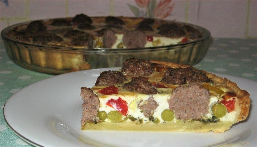 Тарт с мясными фрикадельками