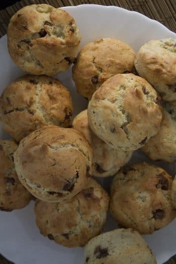 Маффины с шоколадом и бананами 