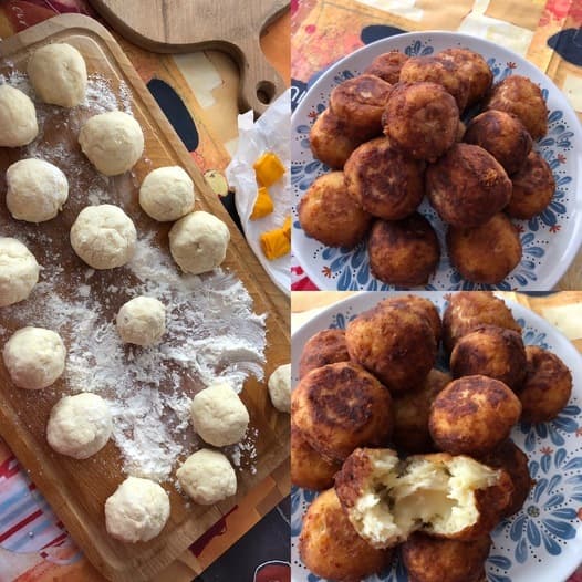 Картофельные пышки с сыром