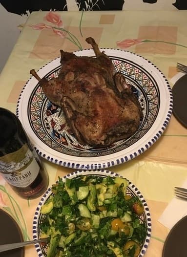 Утка с яблоками